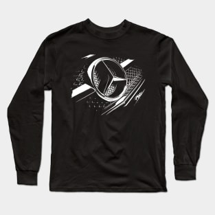 mercedes benz logo on grill art Long Sleeve T-Shirt